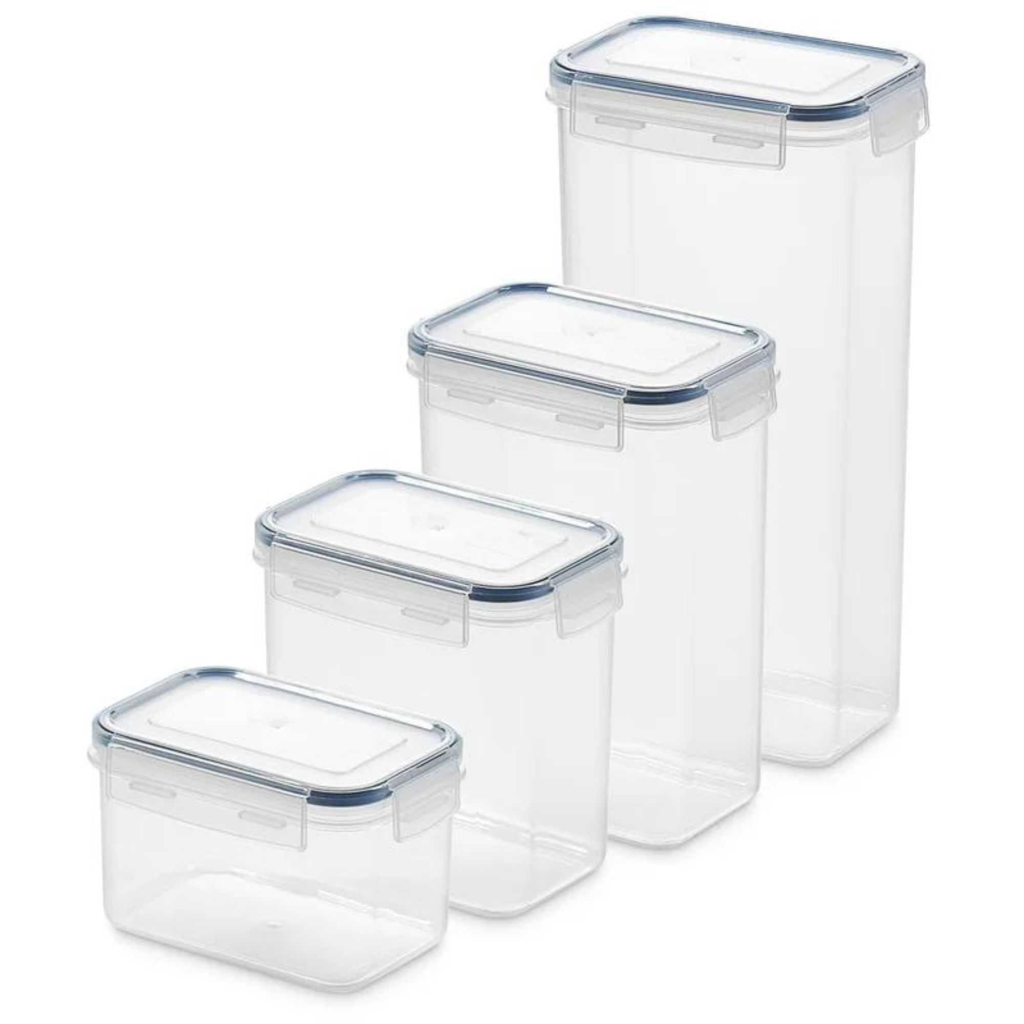 Clear airtight pantry organizers