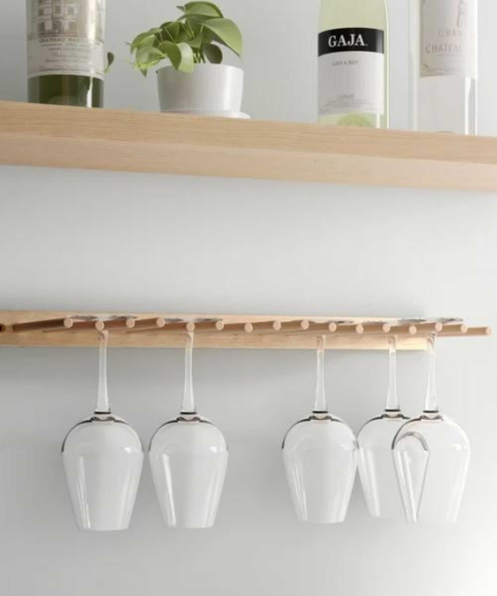 Wine glass storage rack