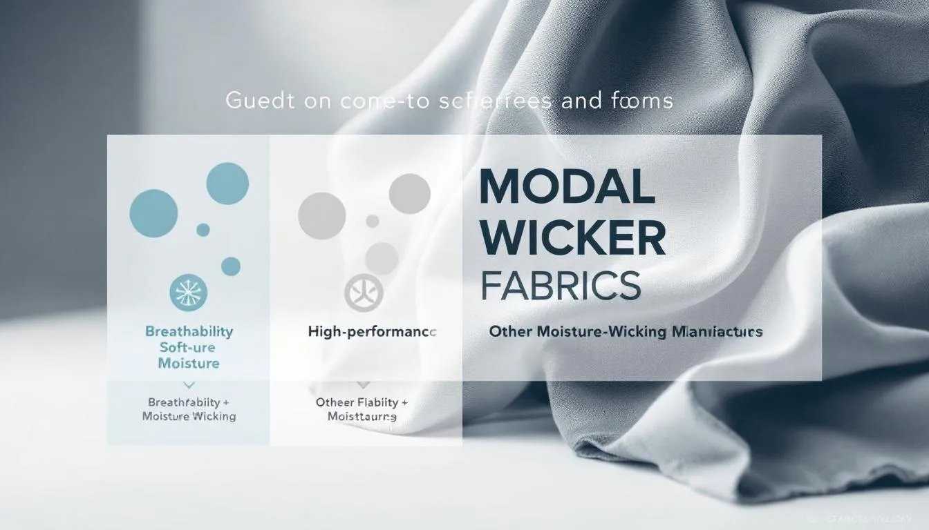 A comparison chart of modal and other moisture-wicking fabrics.