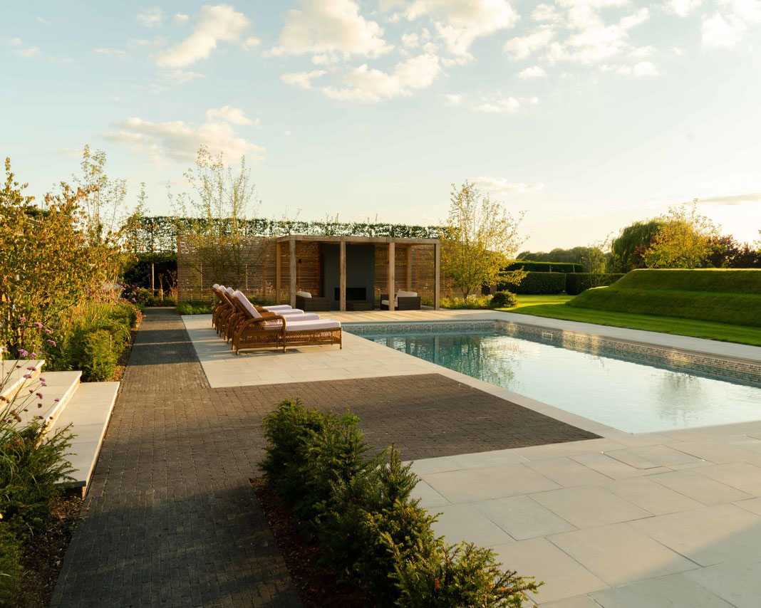 pergola ideas for a pool garden pavilion design by Farlam &amp; Chandler
