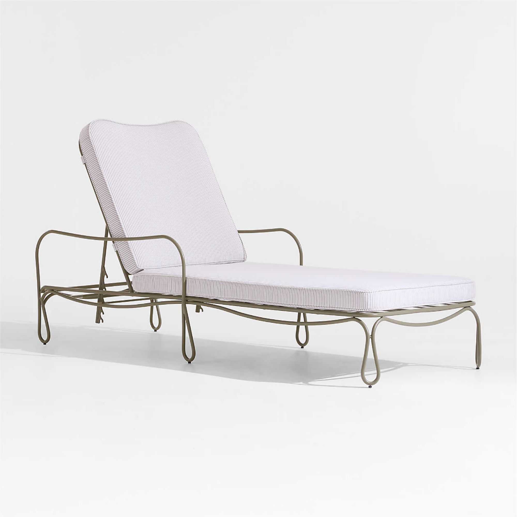 The Harpen Outdoor Metal Chaise Lounge by Jake Arnold