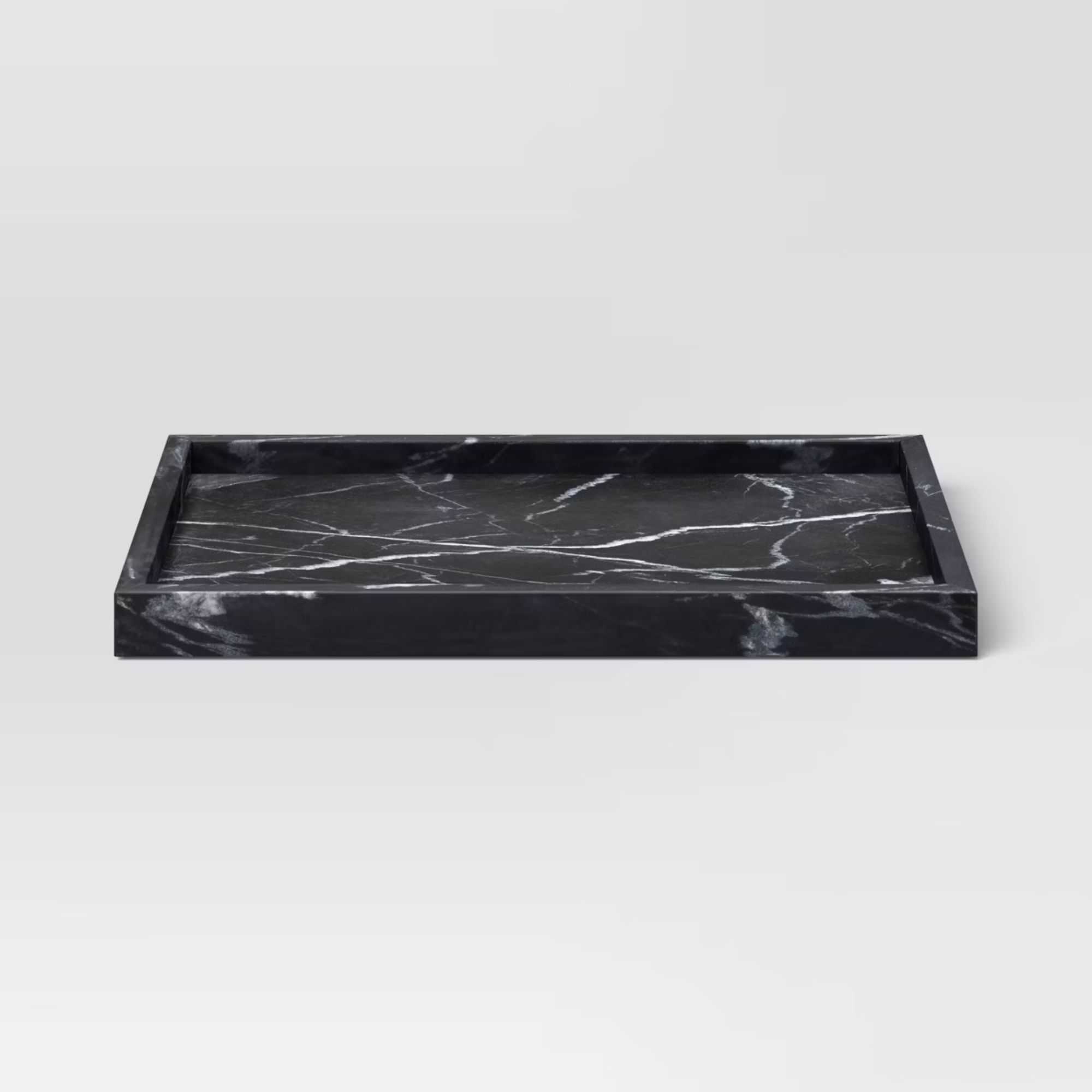 Marble Rectangle Tray Black - Threshold&trade;