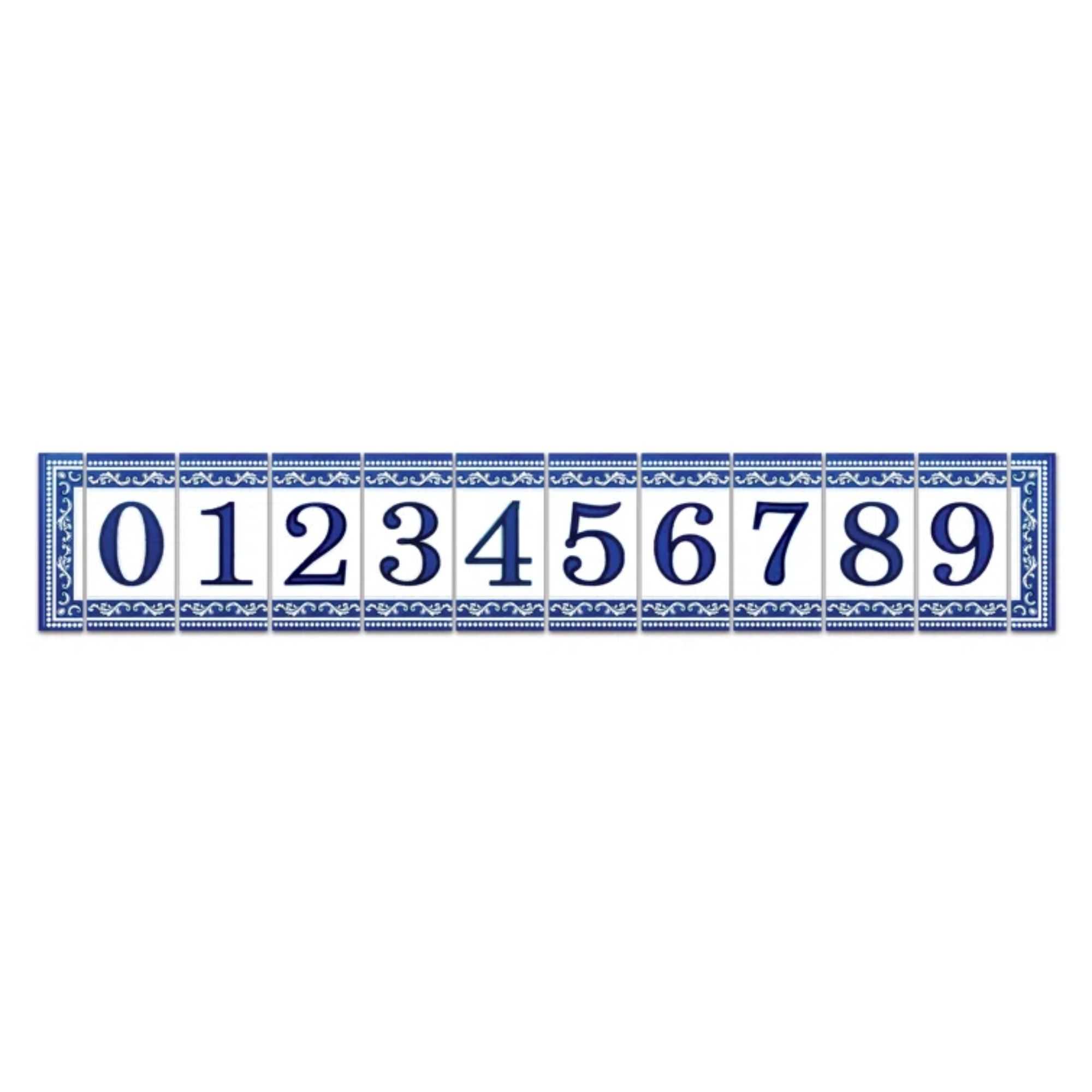 Kantu 4'' H Ceramic House Number