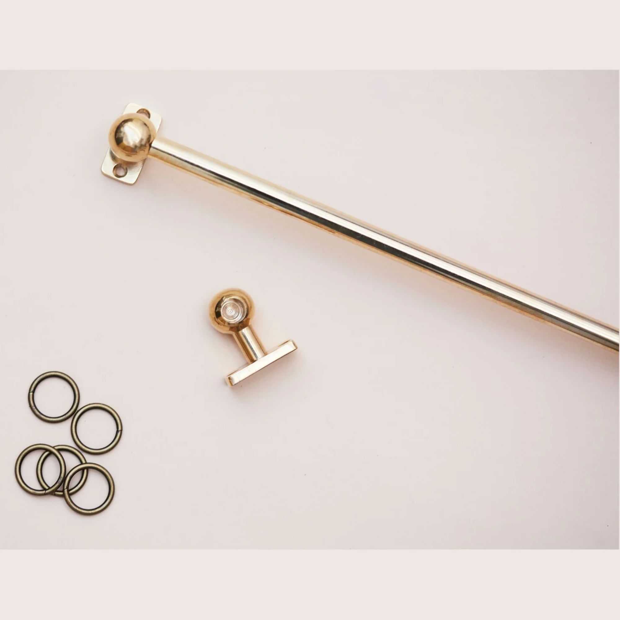 Classic cafe pole - solid brass - 50cm - 120cm