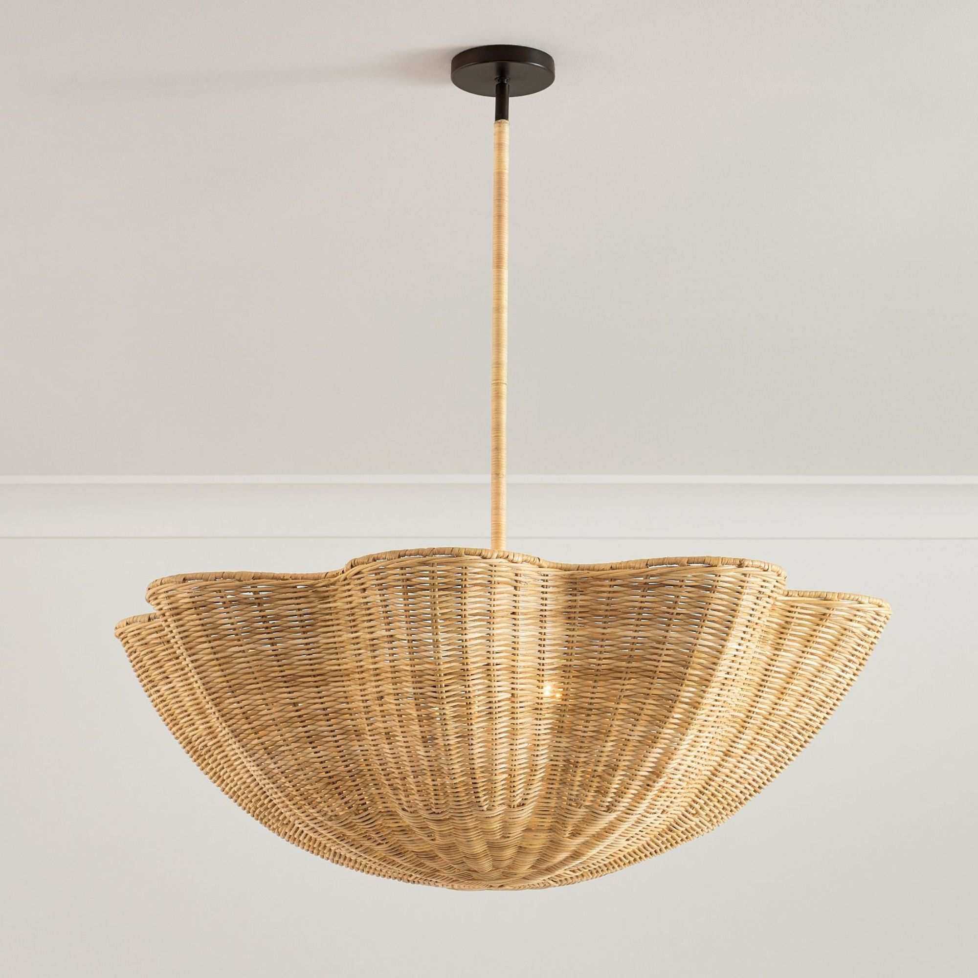 Pottery Barn, Marion Woven Scalloped Pendant (34")