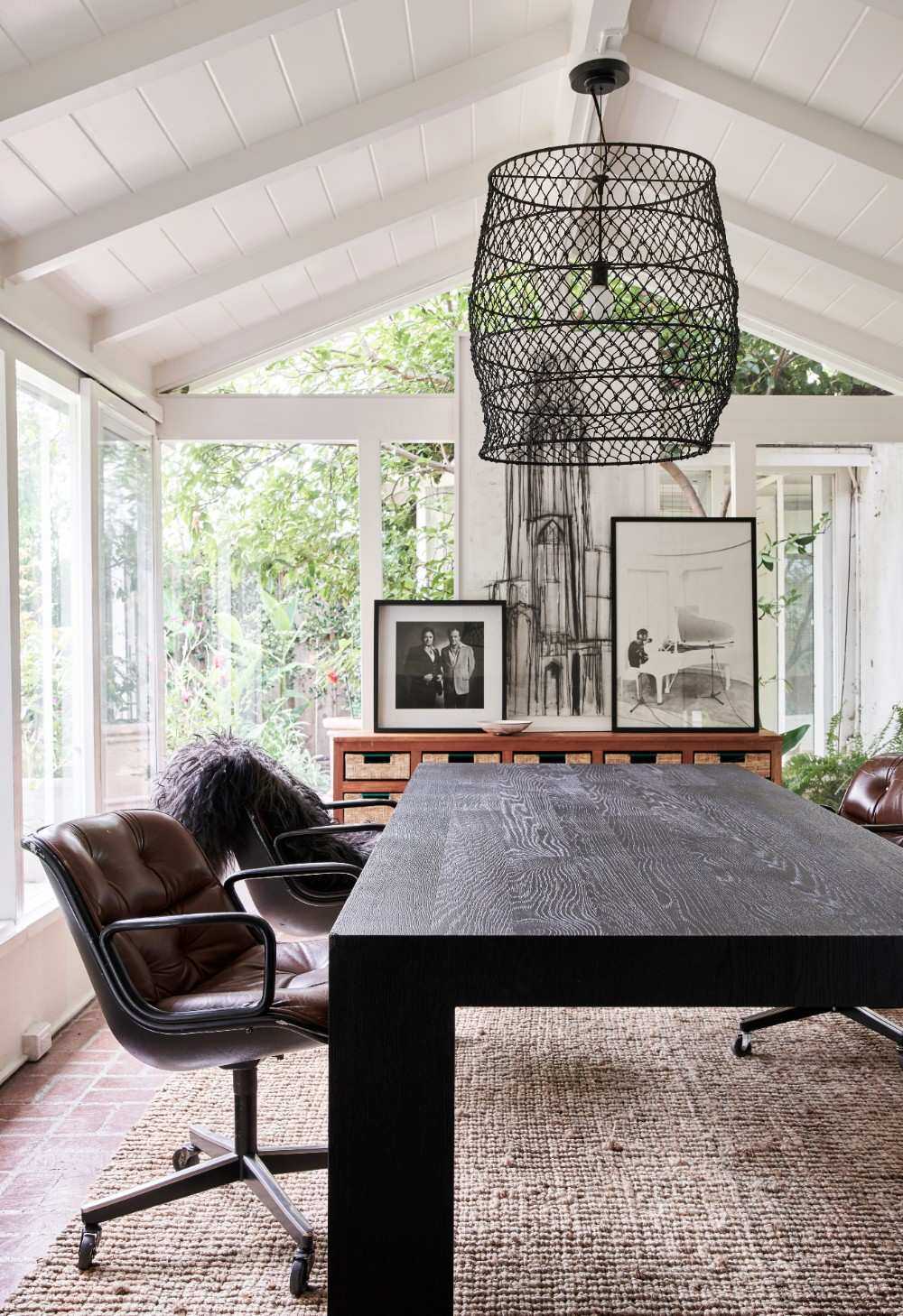 Leanne ford modern white dining room