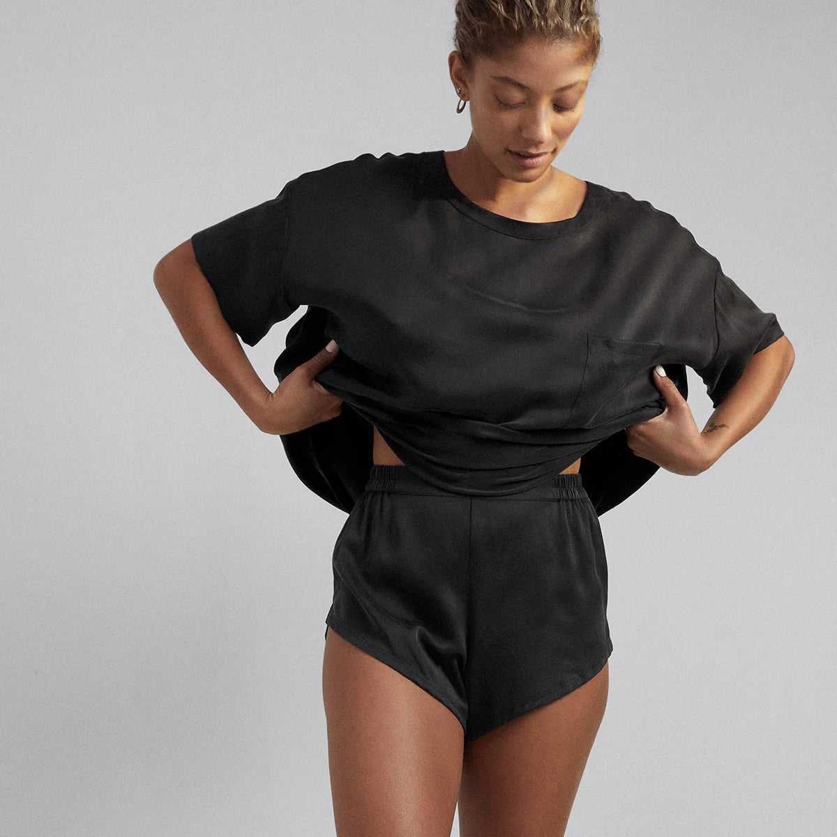 Woman in luxury intimate apparel sleepwear