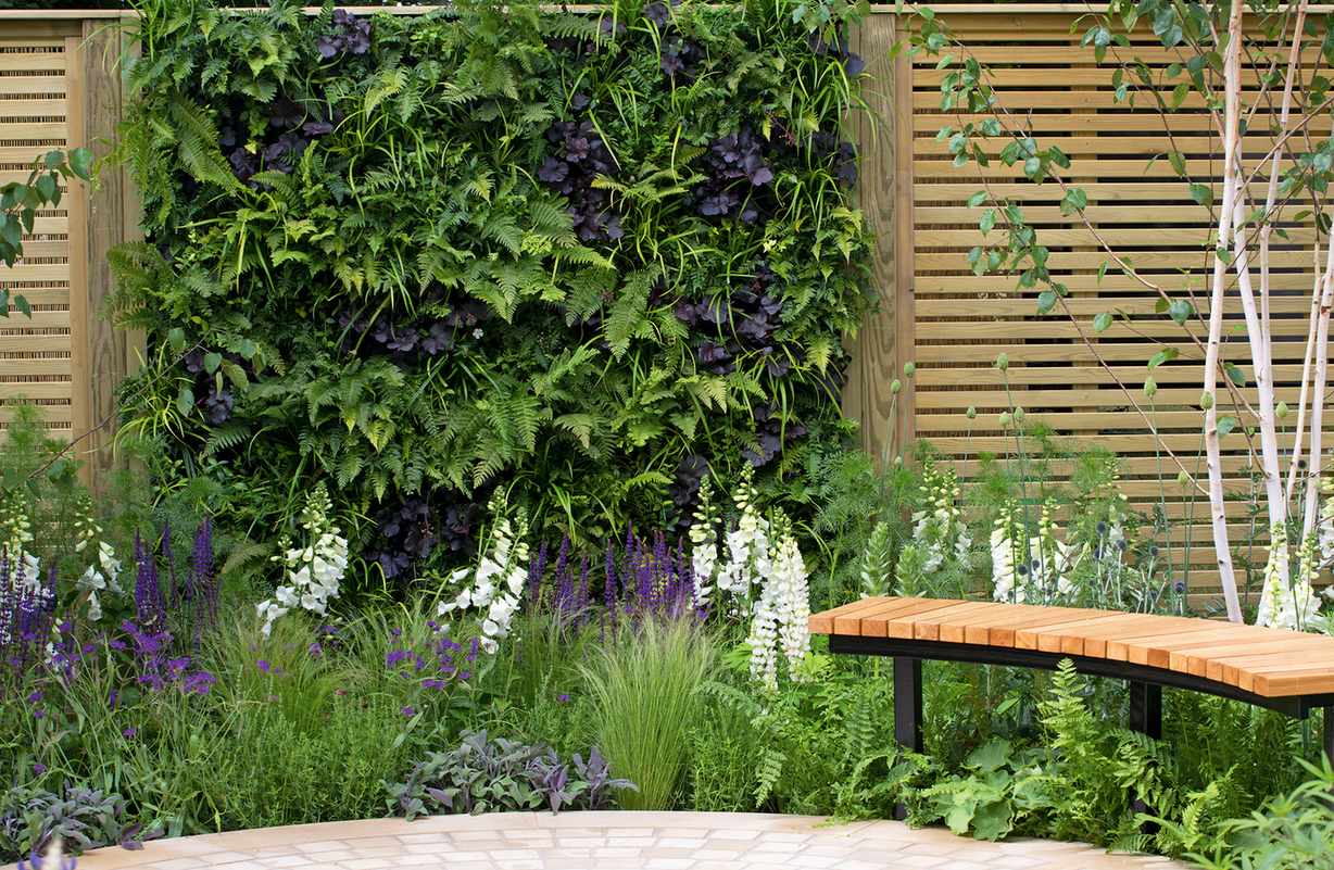 Trellis fence panel living wall