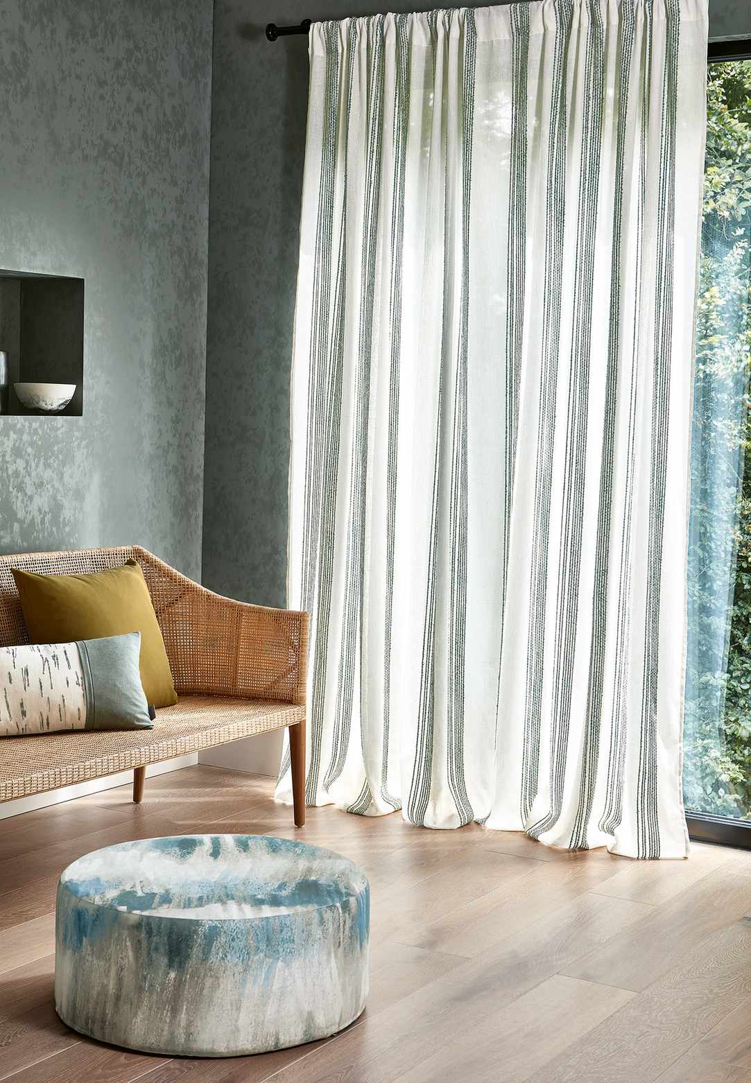 Sheer fabric curtains