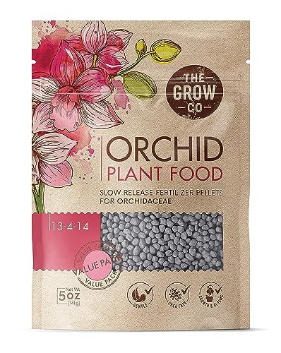 Orchid Plant Food (5 Oz, 50+ Applications) - Bloom Booster Fertilizer Pellets for Orchids in Pots - Slow Release Nutrients for Healthy Flower &amp; Reblooms