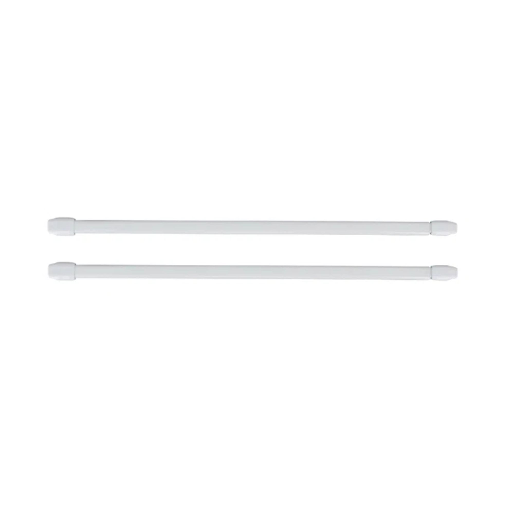 Caf&eacute; Rod Aluminum Adjustable Single Curtain Rod (Set of 2)
