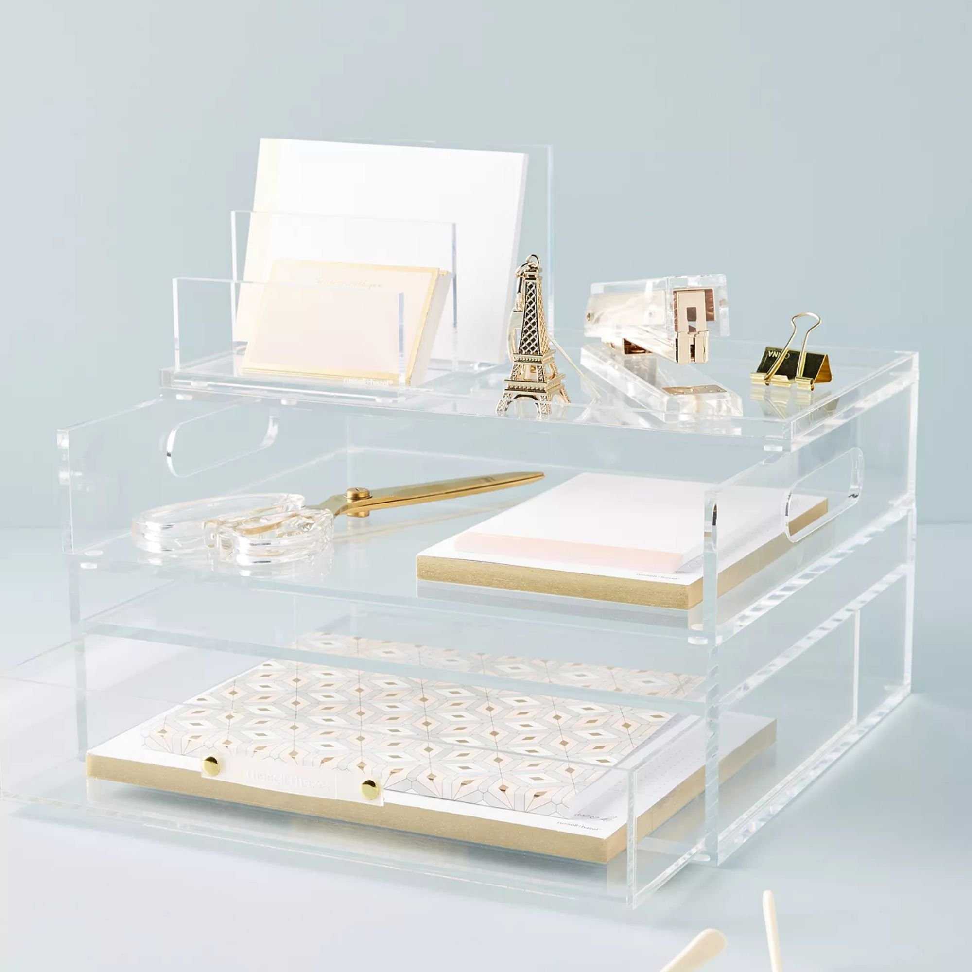 Acrylic Bloc Collection Desk Storage