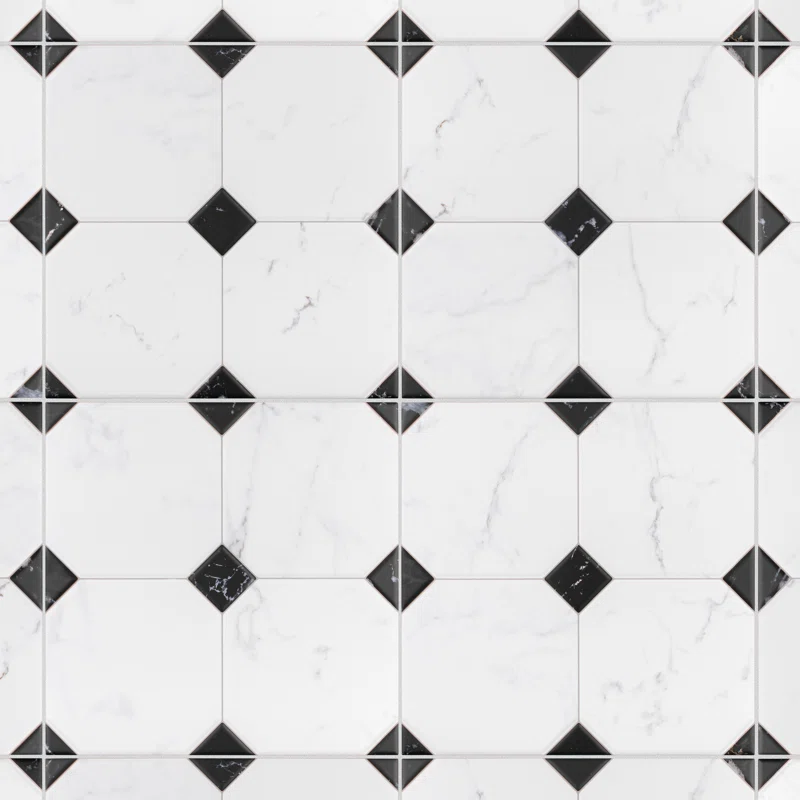 Wayfair, Betera 13" x 13" Porcelain Patterned Wall &amp; Floor Tile