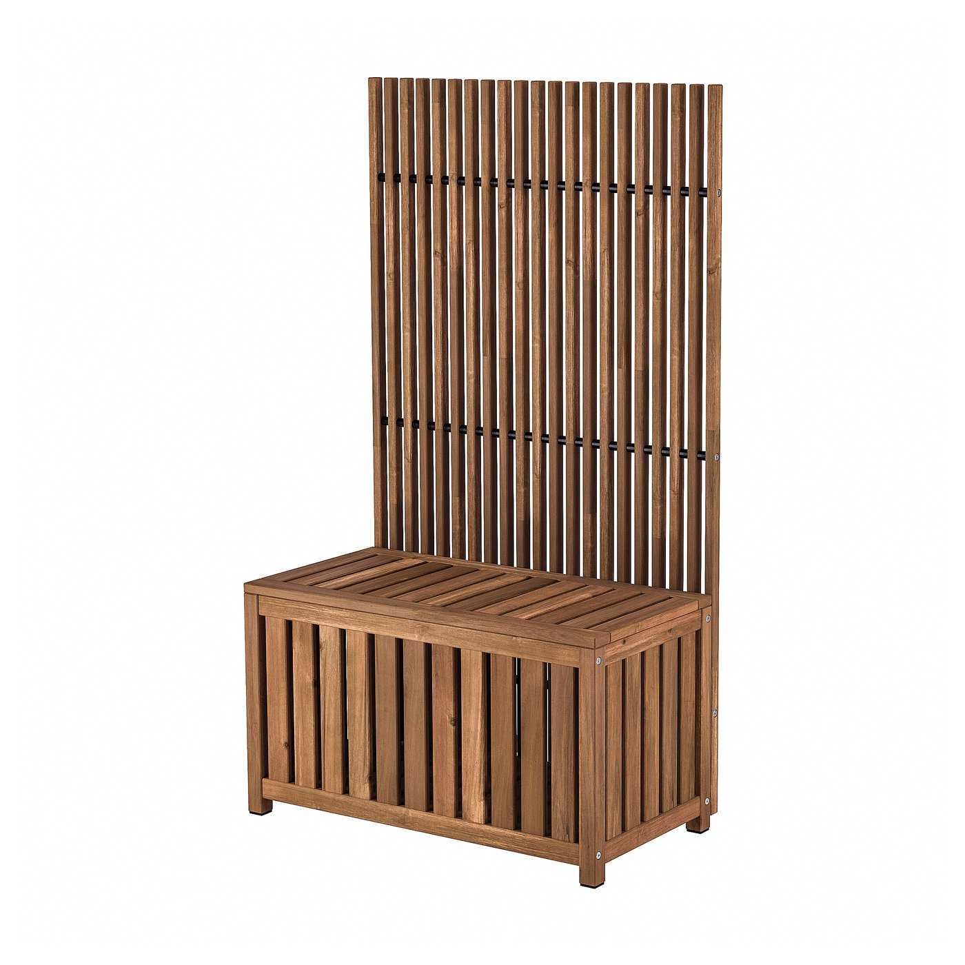 N&Auml;mmar&Ouml; Storage Box and Privacy Screen - Outdoor/light Brown Stained 31 1/2x26 3/4x55 1/8 "