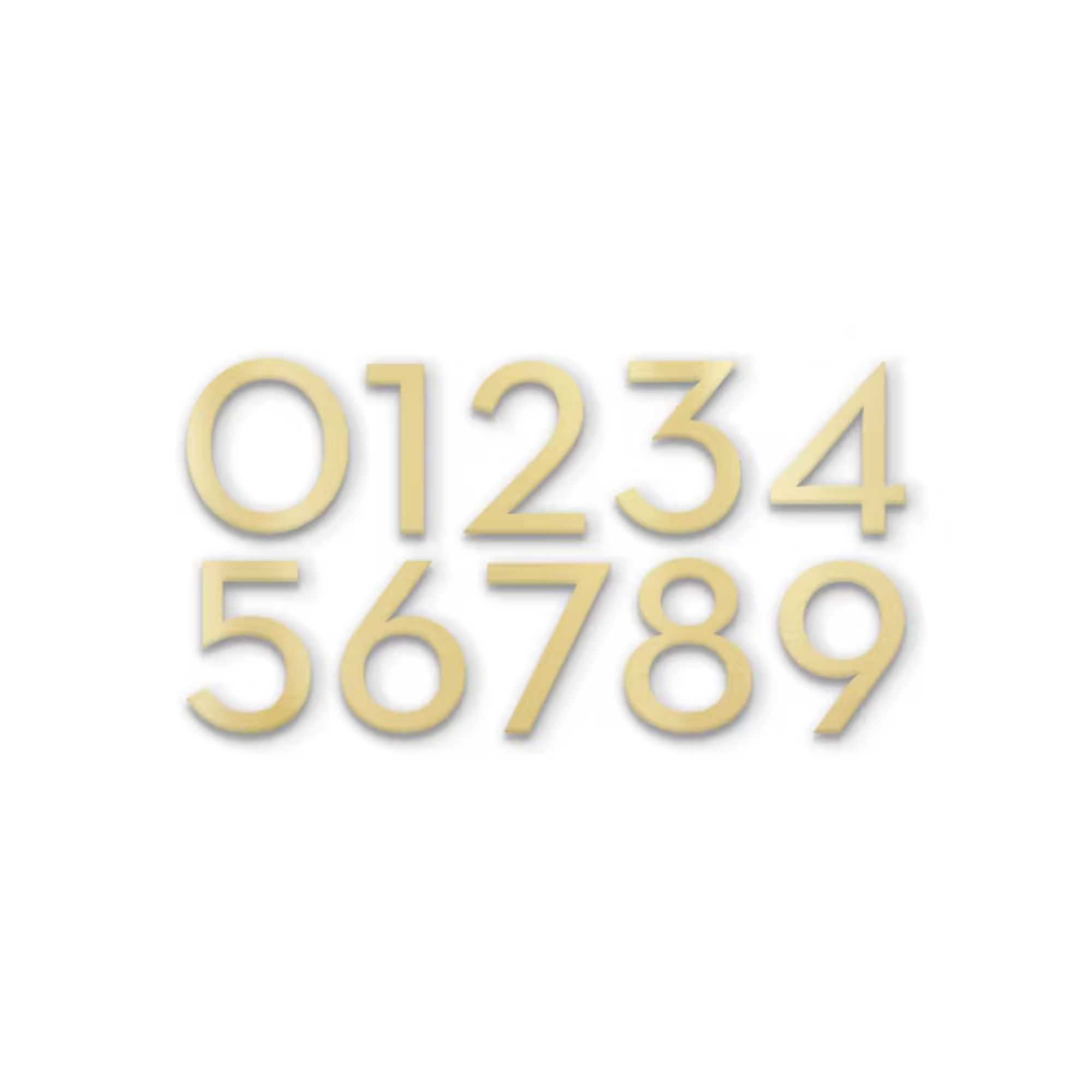Post &amp; Porch 4-in Gold Number 7