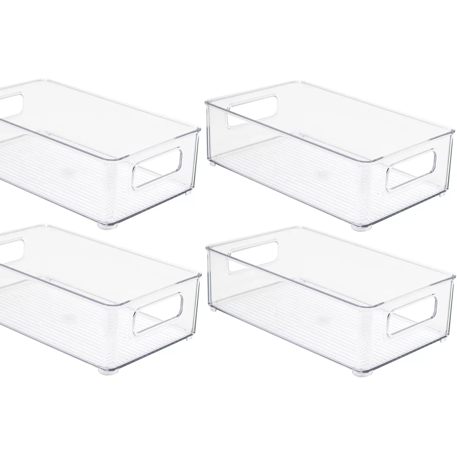Sorbus Stackable Plastic Bins - Medium - 4 Pack