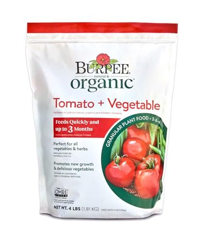 Burpee Organic Tomato &amp; Vegetable Granular Plant Food, 4 Lb