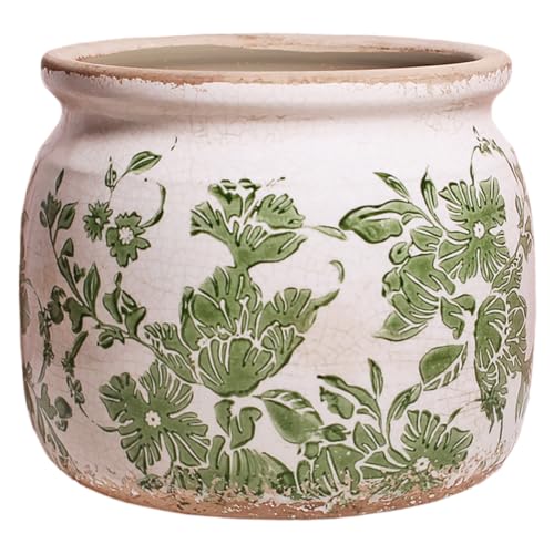 Amazon.com: Xiaan Jiaju Ceramic Pots for Plants, Plant Pots With Drainage Hole, 6.29in. Flower Pots Ceramic Vase, Vintage Planters &amp; Succulent Pots, Crackle Glaze Finish Planter Vase, Classic Green : Patio, Lawn &amp; Garden