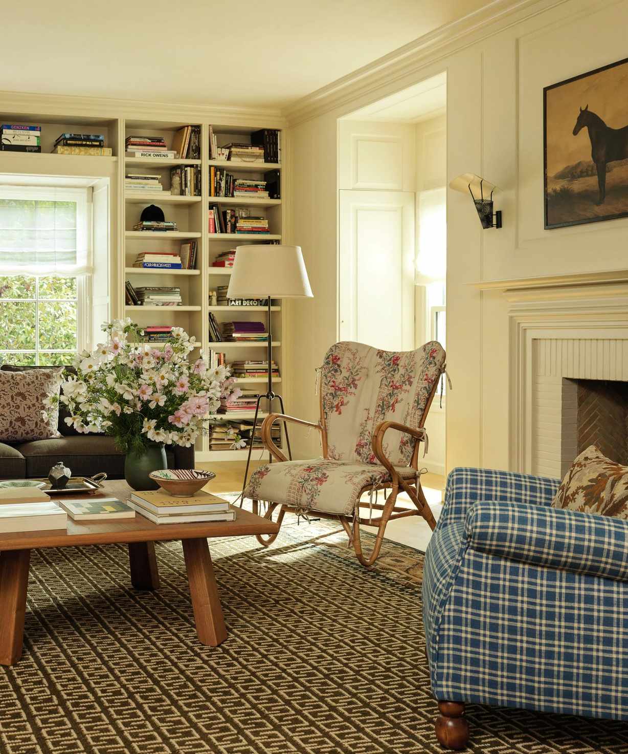 a spring cream bright living room by Heidi Caillier for Lulu and Georgia