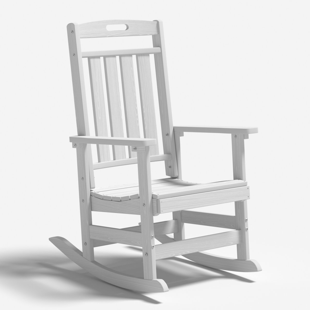 Winston Porter All-Weather Hdpe Rocking Chair &ndash; Heavy-Duty Outdoor Patio Rocker With High Back for Ultimate Comfort &ndash; Perfect for Porch, Lawn &amp; Garden &amp; Reviews | Wayfair