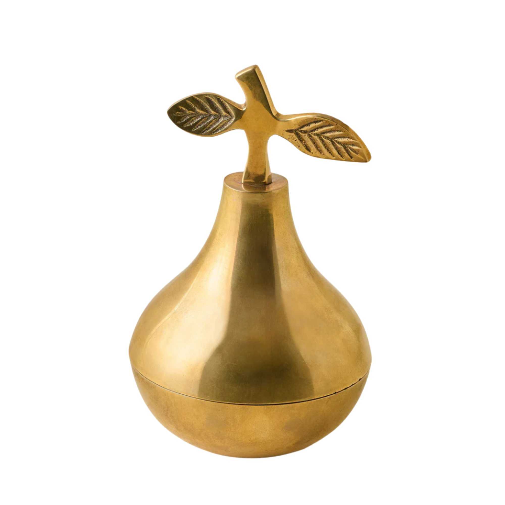 a brass pear shaped trinket