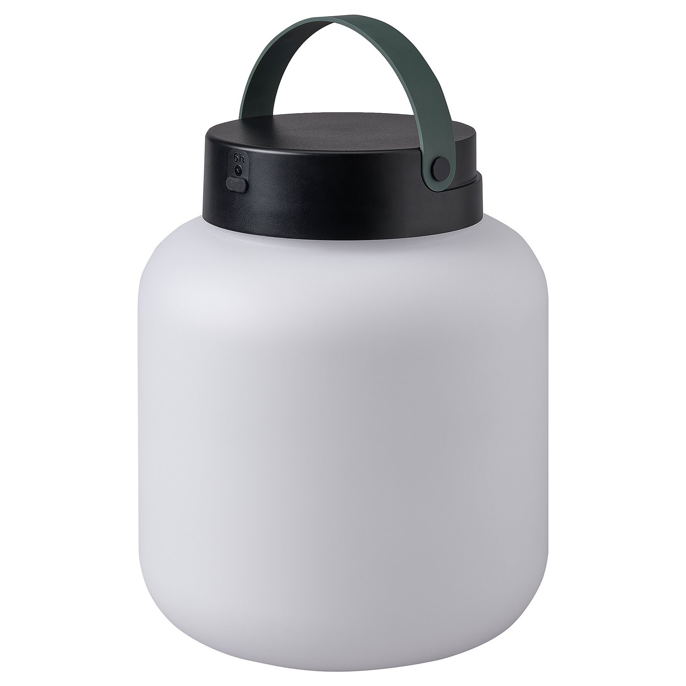 L&Auml;nsport Led Portable Lamp, Battery Operated - White/dark Gray 8 &frac34; "