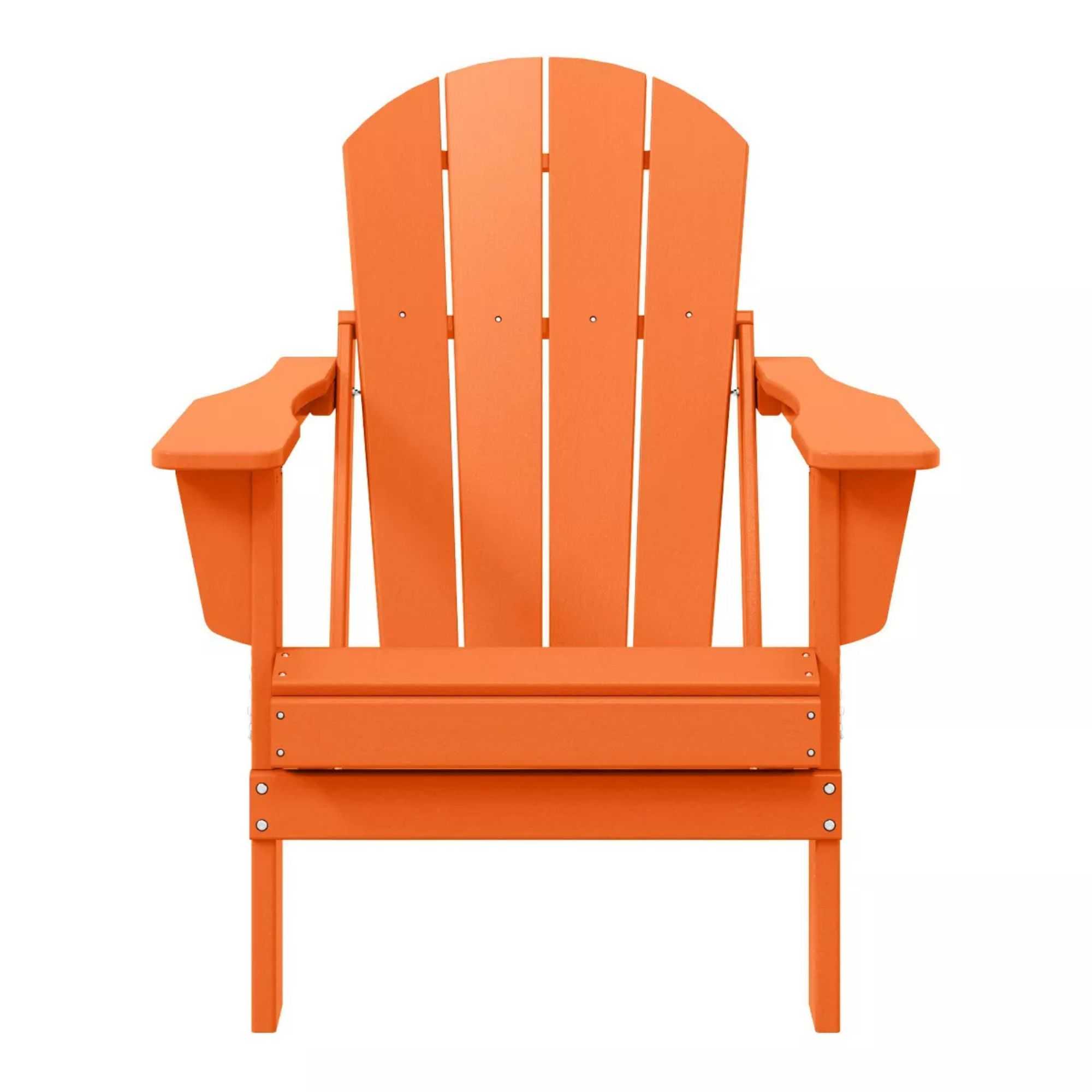 WestinTrends Malibu HDPE Outdoor Patio Folding Poly Adirondack Chair