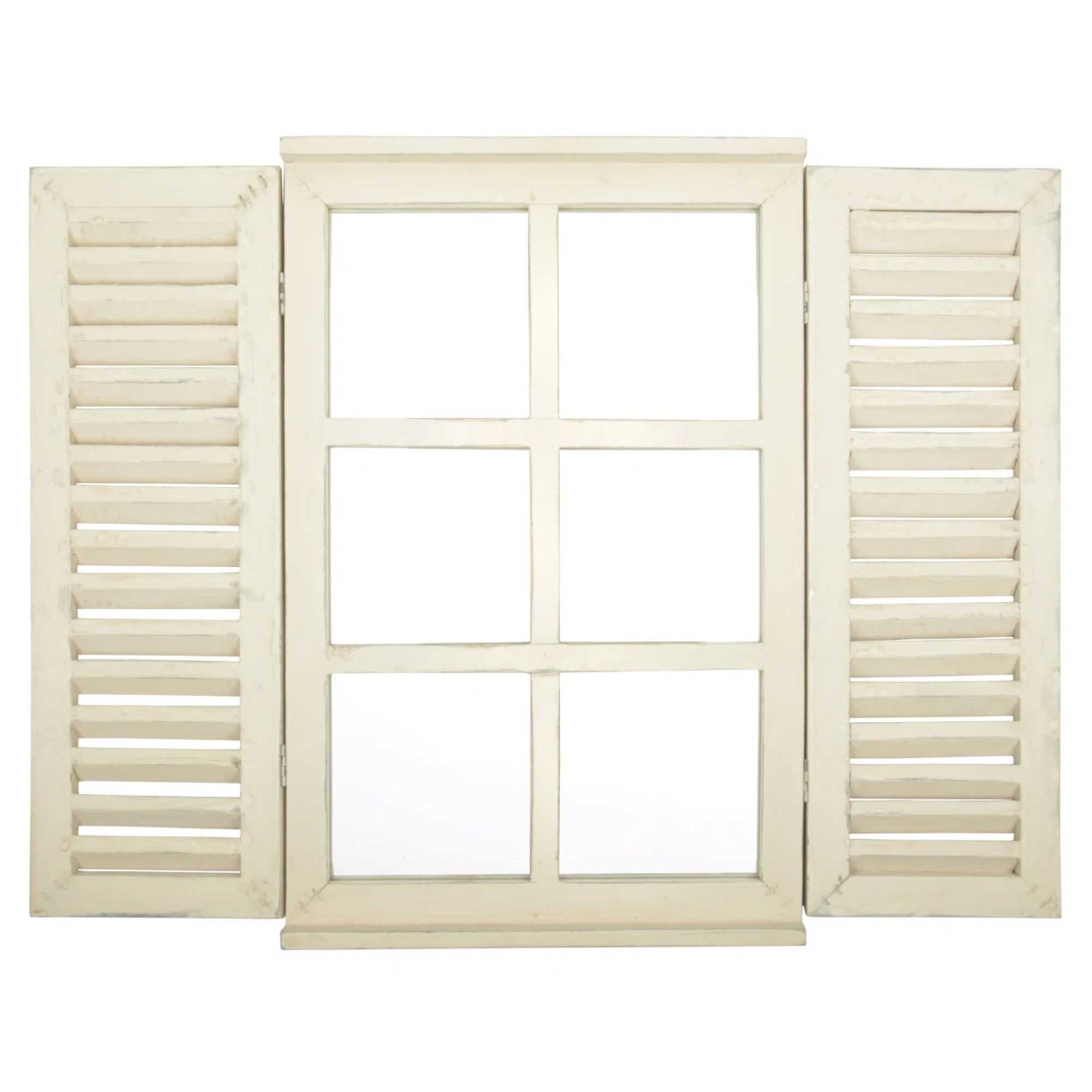 White shuttered mirror