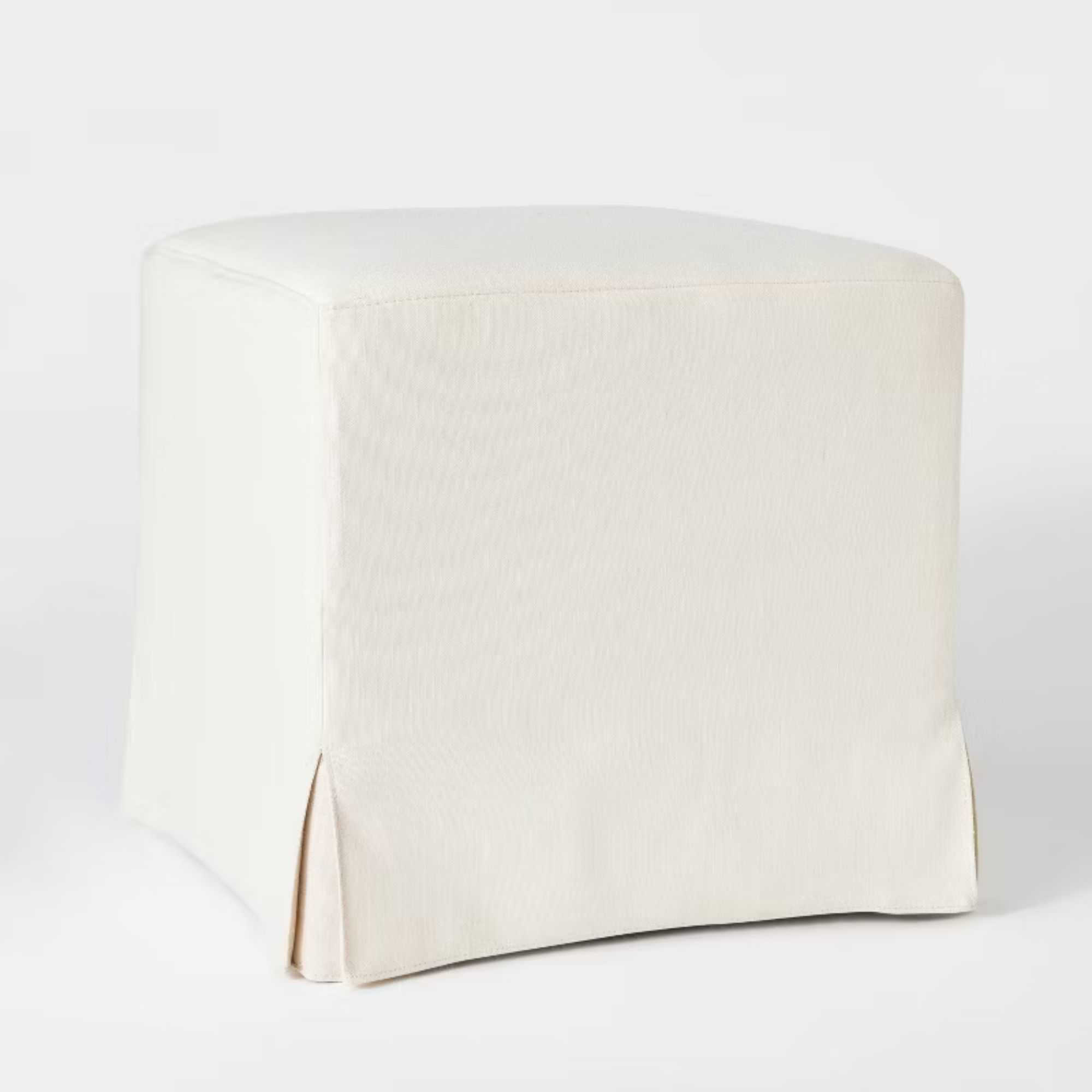 Lynwood Slipcover Cube Ottoman Cream - Threshold&trade; x Studio McGee