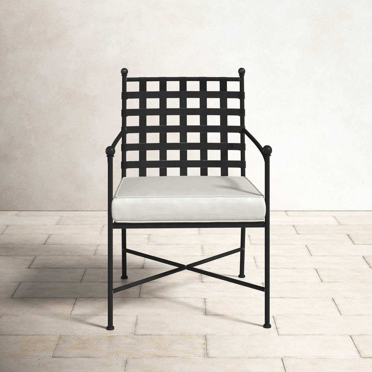 Birch Lane&trade; Lucier Patio Dining Armchair With Cushion &amp; Reviews | Wayfair