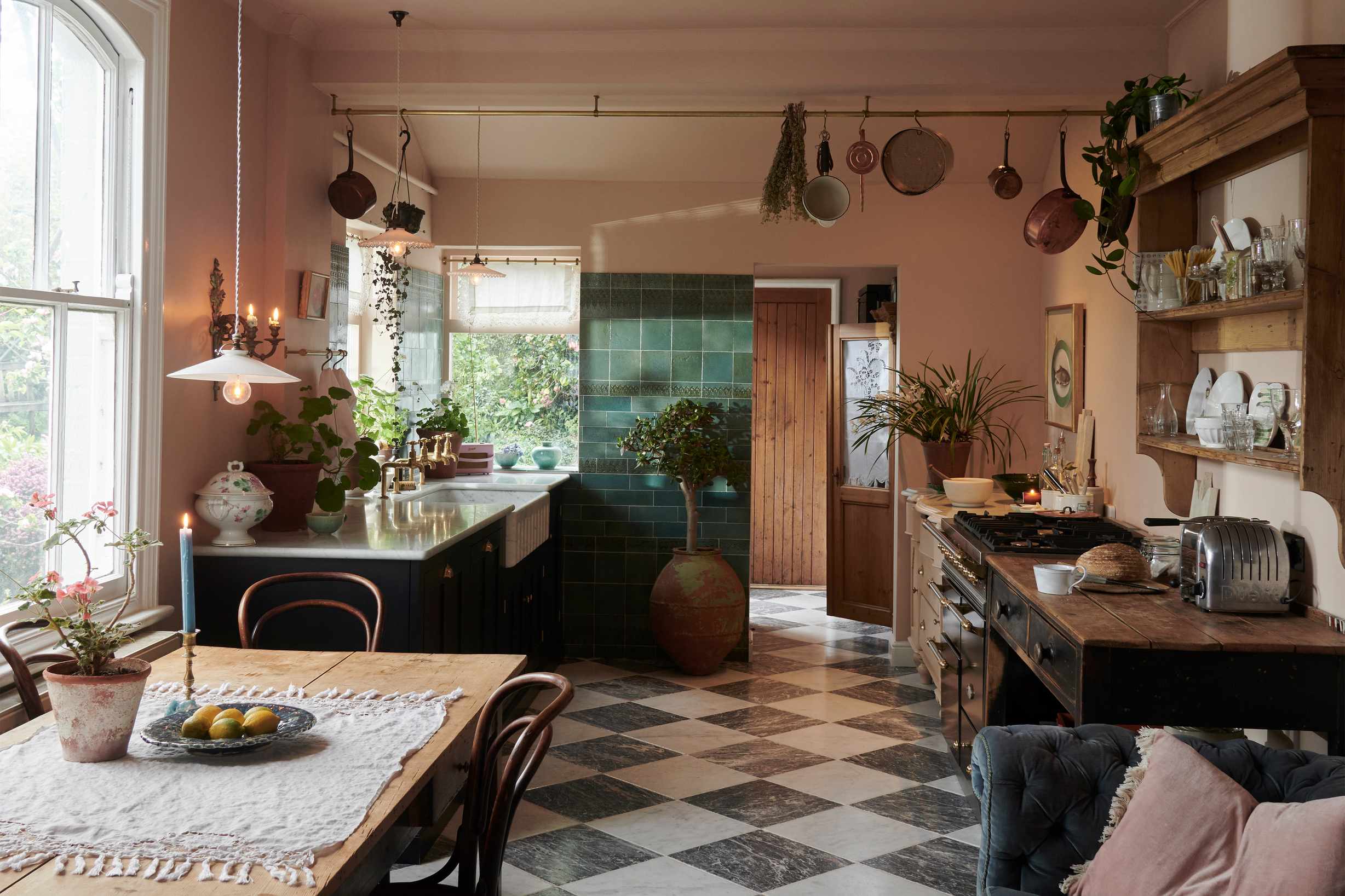 Classic English cupboards and vintage furniture