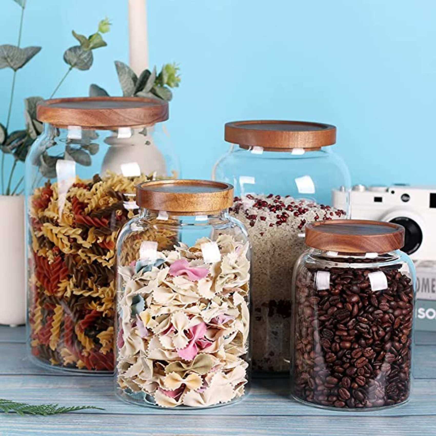Glass storage jars