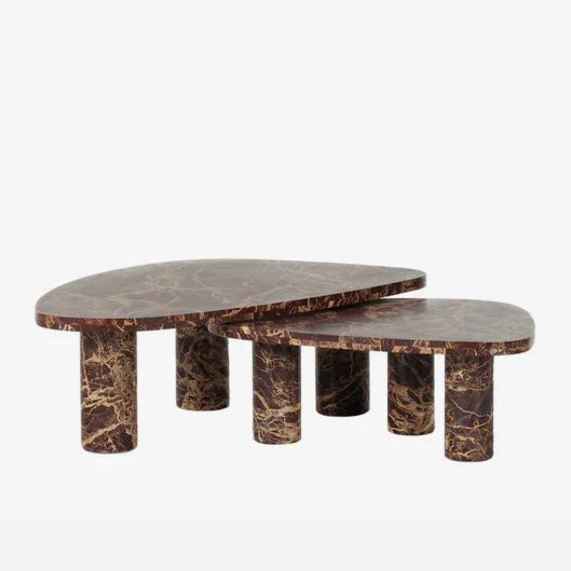 Two nesting marble coffee tables from McGee &amp; Co.