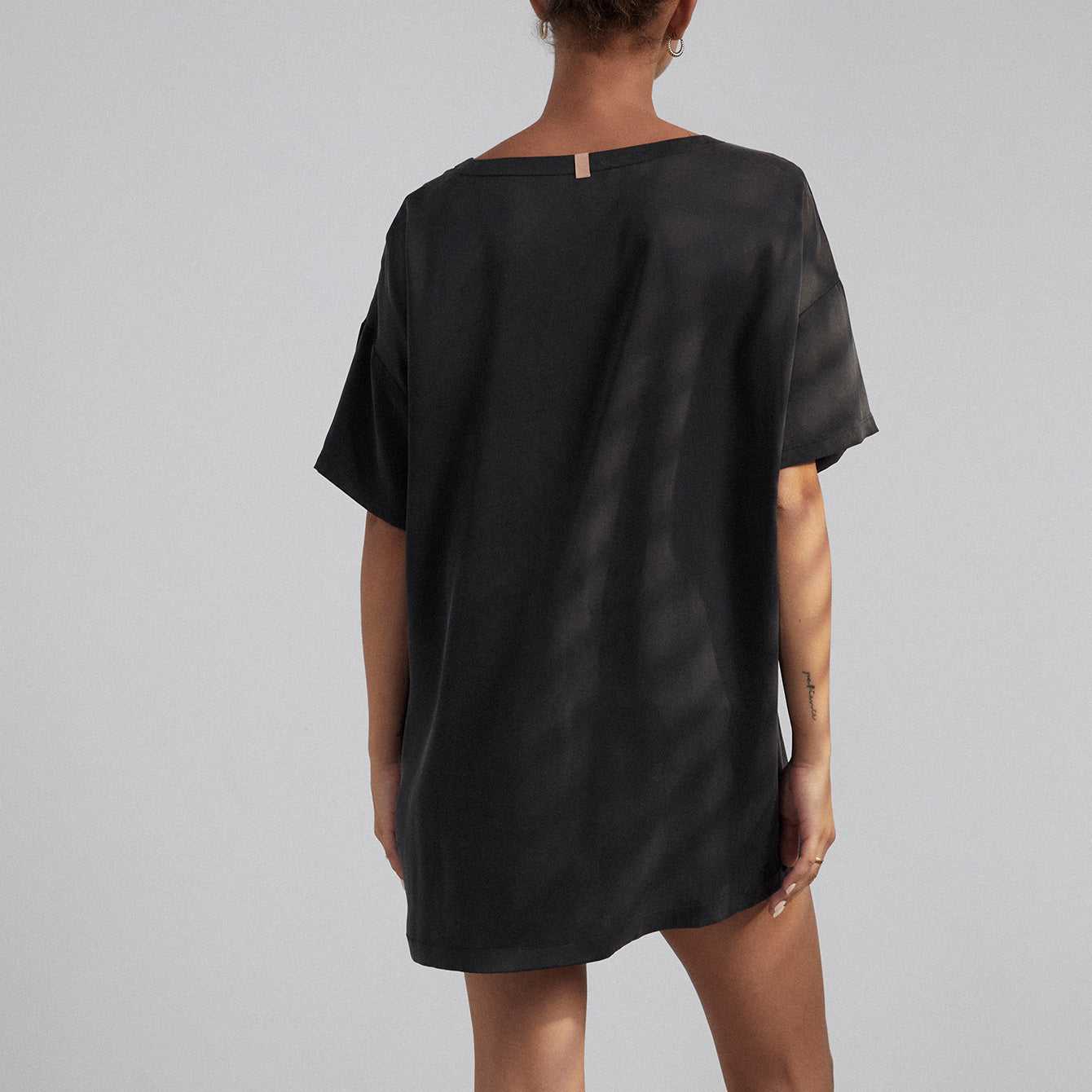 Lunya Silk Pajama Over Size Tee Set - OLIVIA PAISLEY 